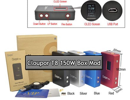 Cloupor T8 150W Box Mod